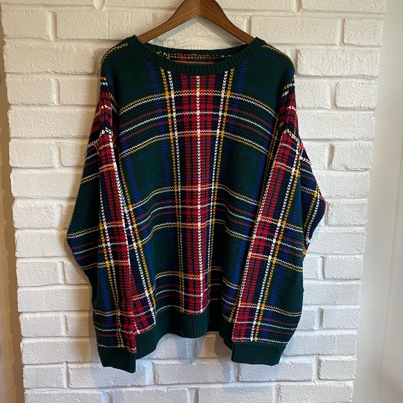 GAP Other - Vintage 1990s The GAP Multi-Color Plaid Knit X-Large Sweater XL